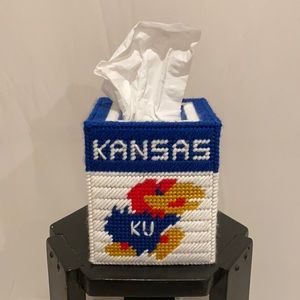 COPY - Kansas Jayhawks Cube Shaped Tissue Box Cov…